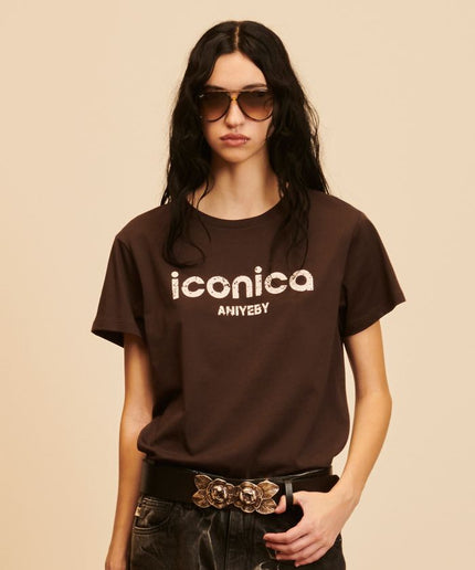 T-shirt cacao ICONICA - Aniye By