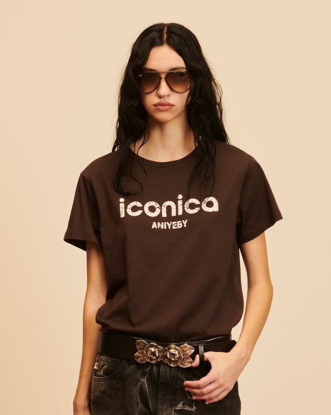 T-shirt cacao ICONICA - Aniye By