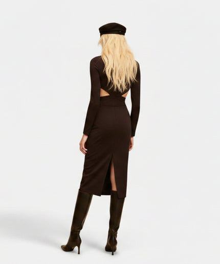 Abito midi JADE marrone - Aniye By