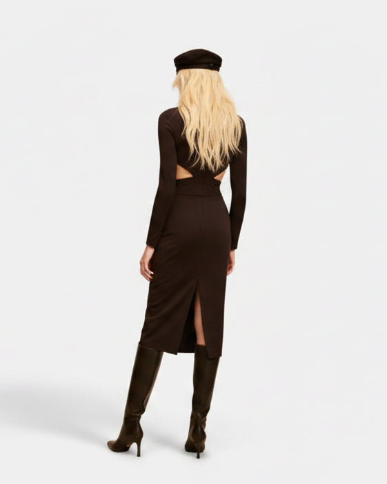 Abito midi JADE marrone - Aniye By