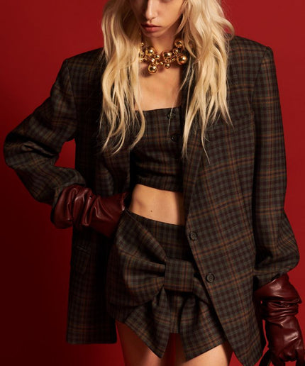Blazer over Len vino check - Aniye By
