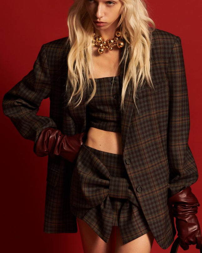 Blazer over Len vino check - Aniye By