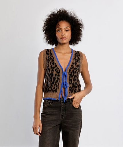 Gilet in maglia maculato - Lili Sidonio