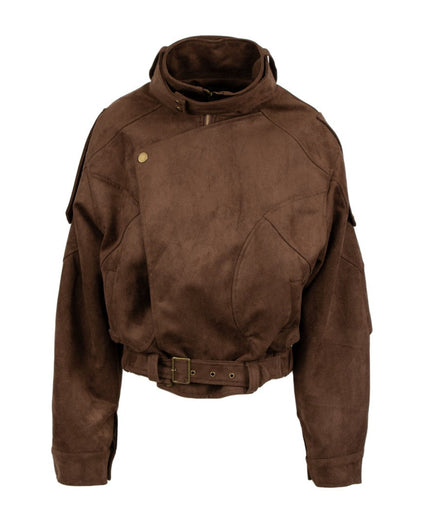 Bomber in suede cioccolato - TPN