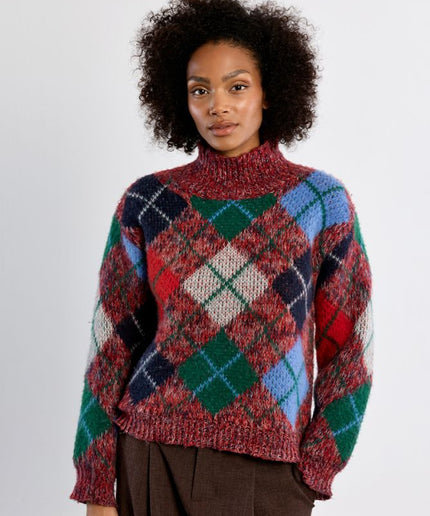Pull scozzese rosso - Lili Sidonio