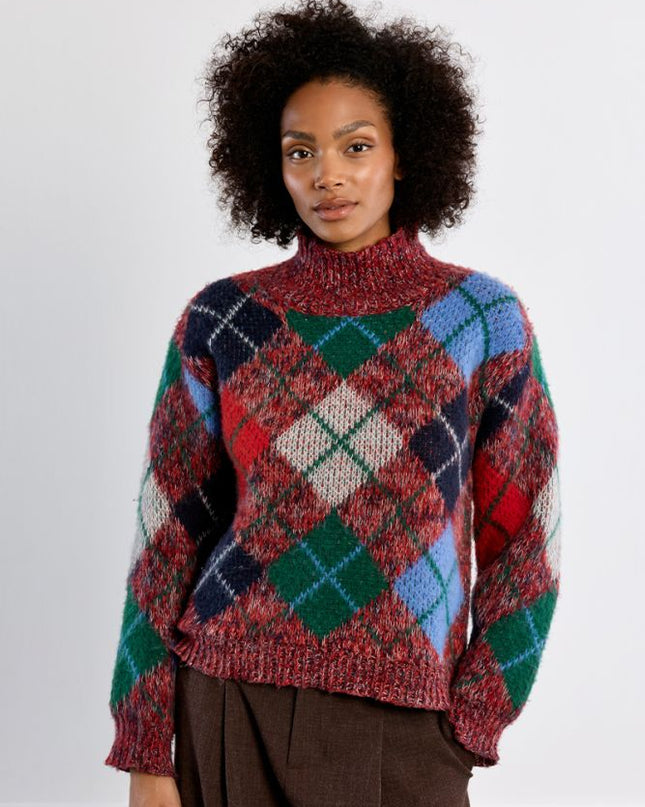 Pull scozzese rosso - Lili Sidonio