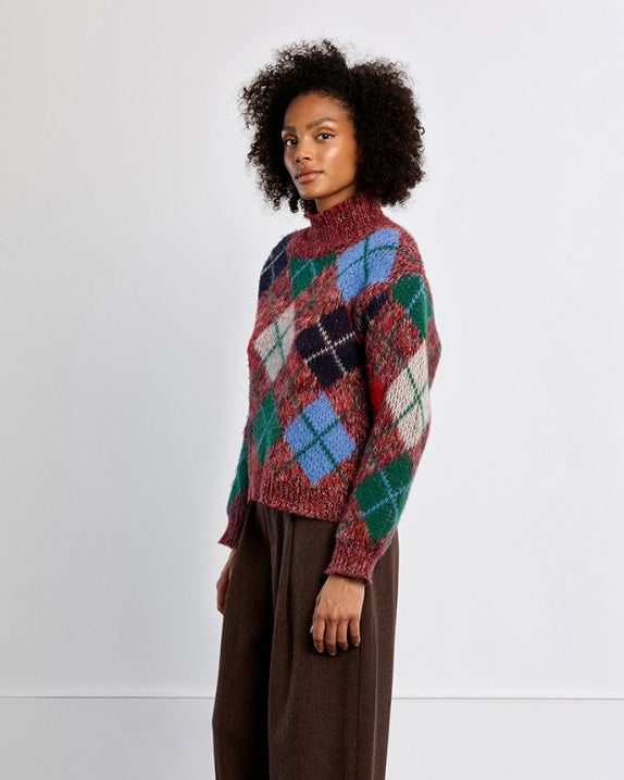 Pull scozzese rosso - Lili Sidonio