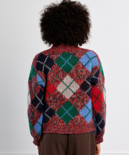 Pull scozzese rosso - Lili Sidonio