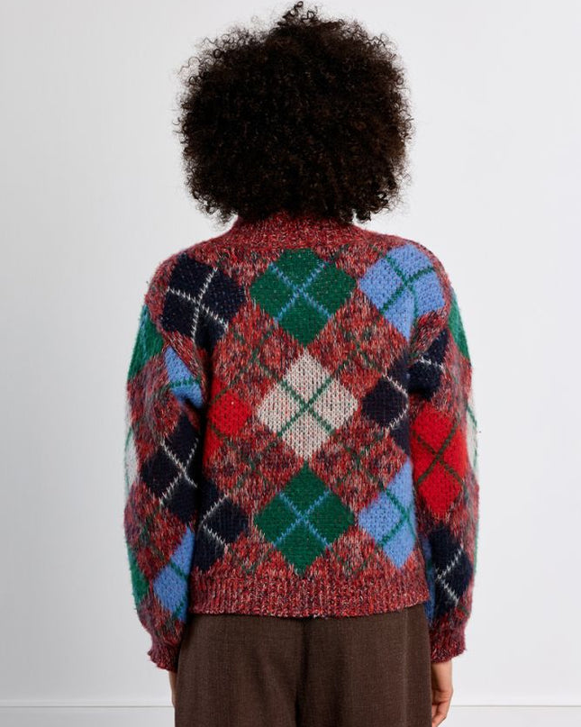 Pull scozzese rosso - Lili Sidonio