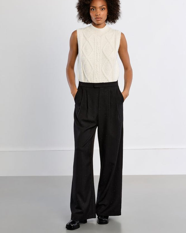Pantalone nero con strass - Lili Sidonio