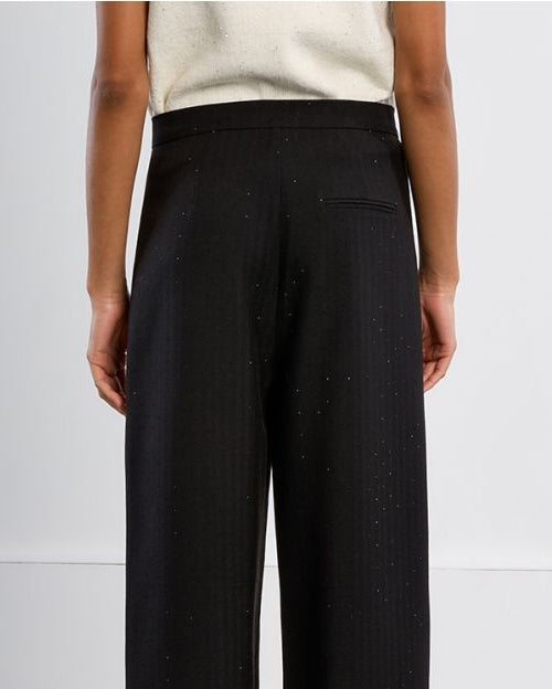 Pantalone nero con strass - Lili Sidonio
