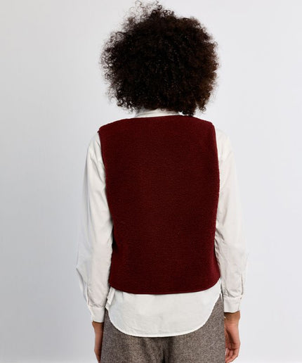 Smanicato teddy bordeaux - Lili Sidonio