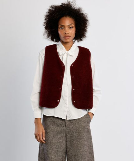 Smanicato teddy bordeaux - Lili Sidonio