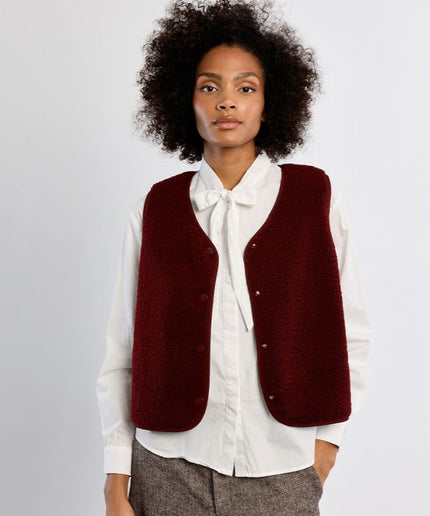 Smanicato teddy bordeaux - Lili Sidonio