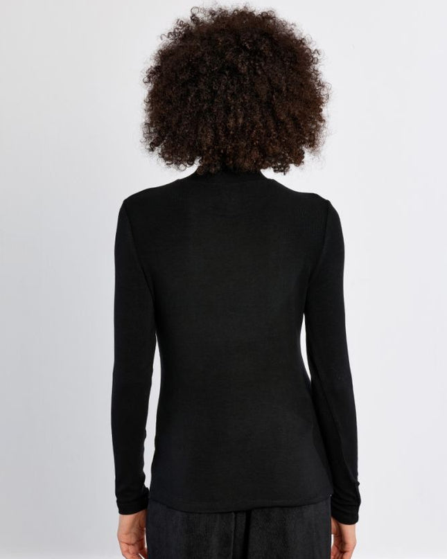 Maglia collo alto nera - Lili Sidonio
