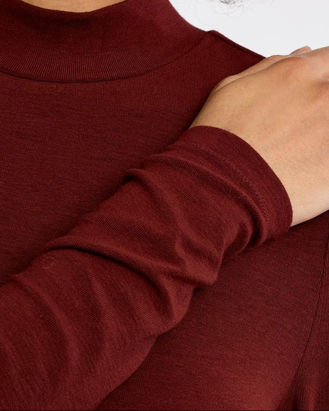 Maglia collo alto bordeaux - Lili Sidonio